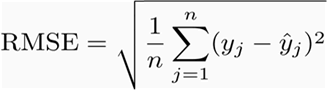 root mean squared error formula